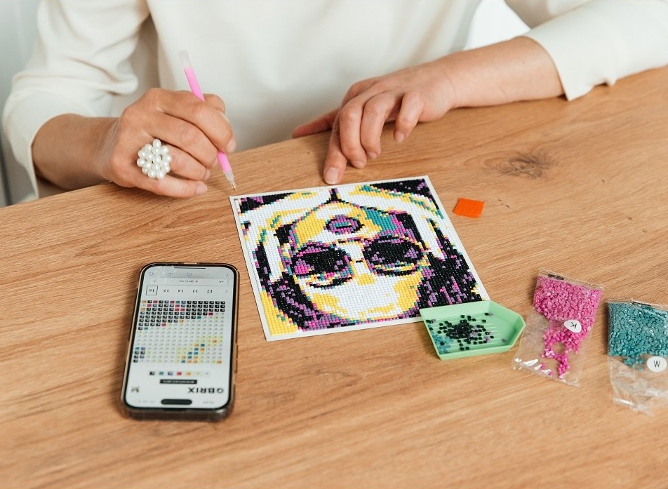 Obraz podle fotky z diamantového malování