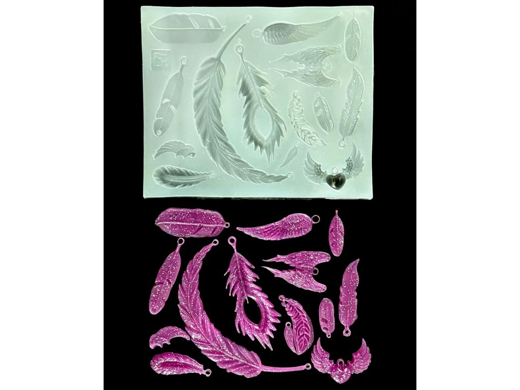 Silikonform – Feder Anhänger