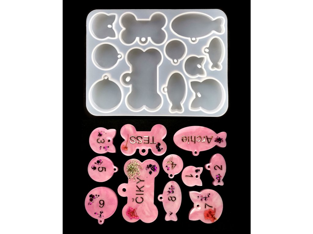 Silikónová forma – psie a mačacie známky