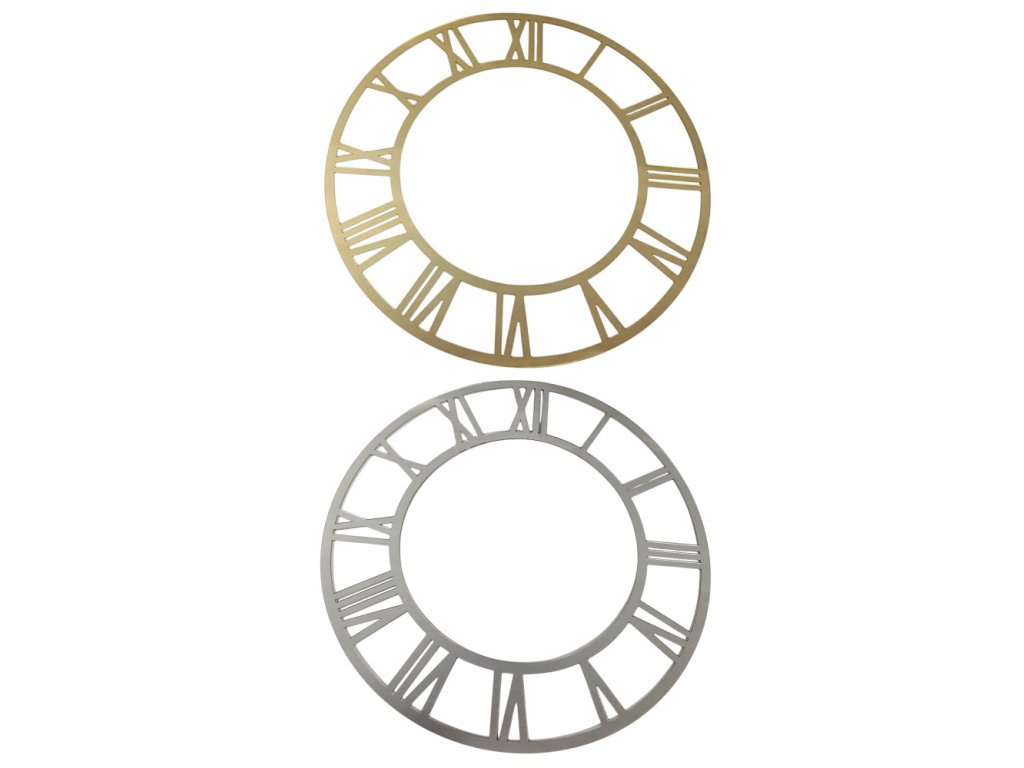 Resin Roman Numeral Stick-On Mirror Clock Face