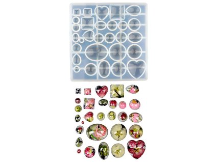 Silikonová forma – 29 druhů kabošonů