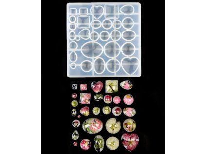 Silicone Mould – 29 Cabochon Types