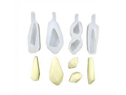 Silikonové formy – náušnice a přívěsky ve tvaru krystalu