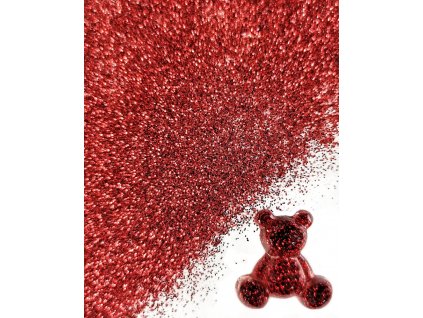 Třpytky glitrové do pryskyřice 10g - červené