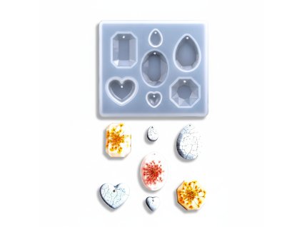 Silikonová forma – přívěsky a náušnice