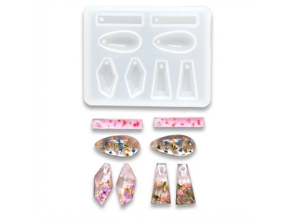 Silikonová forma – přívěsky a náušnice