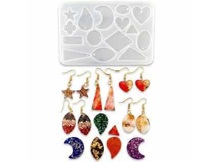 Silikonová forma – přívěsky a náušnice