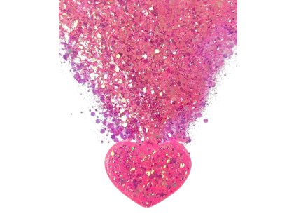 Holographic glitter for resin 10 g - pink
