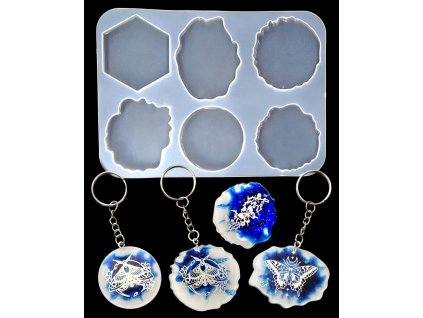 Silikónová forma – kľúčenky 6 tvarov