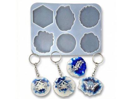 Silikonová forma – klíčenky 6 tvarů