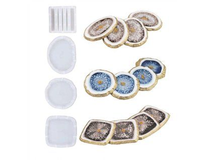 Silikonové formy – sada podtácků se stojánkem