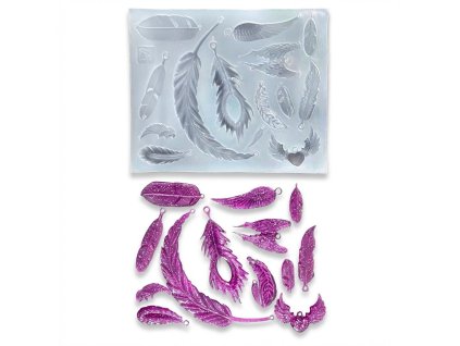 Silikonová forma – přívěsky peříčka