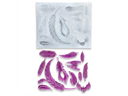 Silikonová forma – přívěsky peříčka