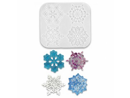 Silikonová forma – sada vloček
