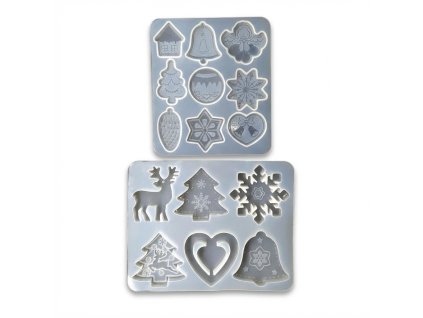Silikonové formy – sady vánočních ozdob