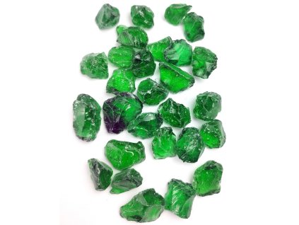 Glass stones - gravel for resin 20 - 30 mm, green 300g