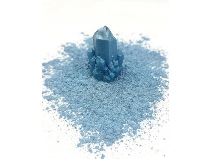 Metalický prášek do pryskyřice - světle modrý
