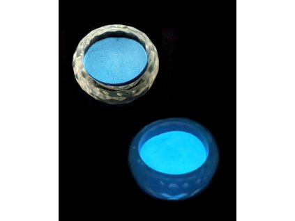 Svítící prášek do pryskyřice - modrá záře 20 g