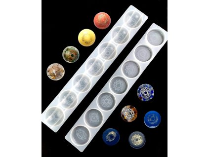 Silicone molds for epoxy resin - set of two chakra molds