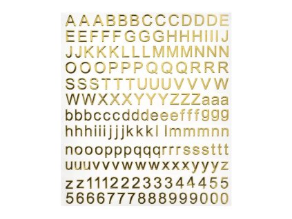 Resin stickers - letters