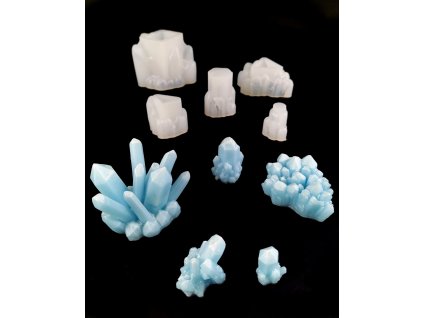 Silikonové formy na epoxidovou pryskyřici - krystaly