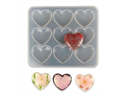 Silikonová forma – velká srdíčka