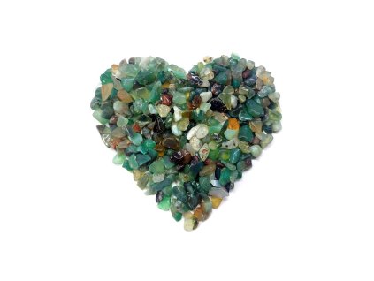 Natürliche Trommelmineralien - Grüner Chalcedon 3-12 mm