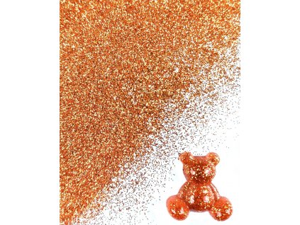 Třpytky glitrové do pryskyřice 10g - měděné