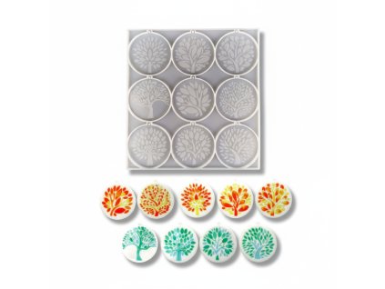 Silikonová forma – přívěsky a klíčenky strom života