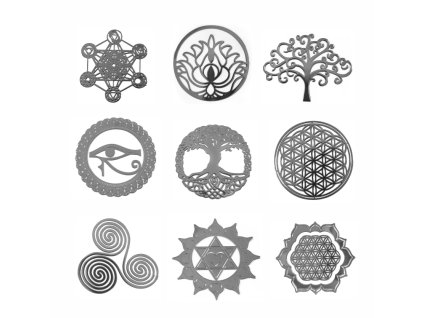 Orgonitové samolepky – stříbrná barva