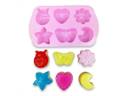 Silikonová forma na výrobu mýdla – malé tvary