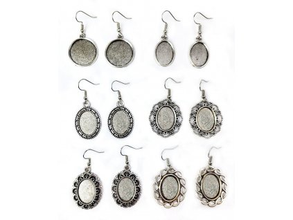 Metal earring beds to decorate with resin