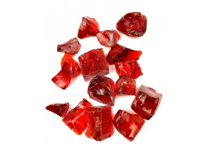 Sklenené kamene - štrk do živice 20 - 60 mm, červené