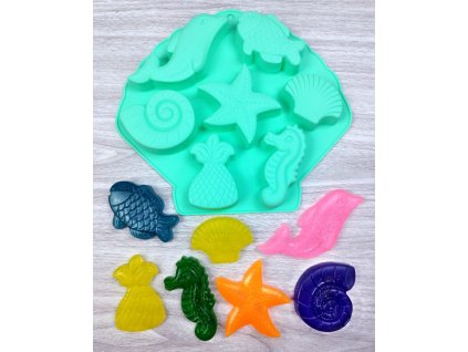 Silicone soap molds - sea animals large
