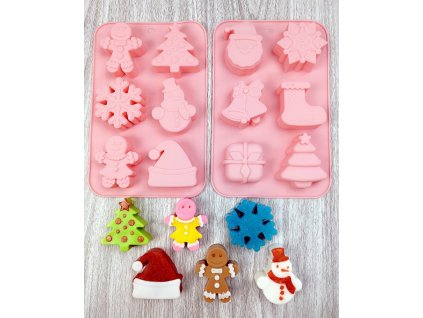 Silicone molds for making soap - Christmas