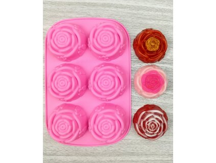 Silicone soap mold - rose