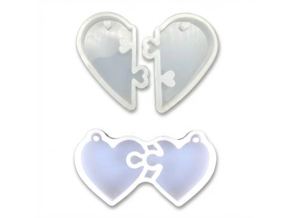 Silikonové formy – půlená srdíčka