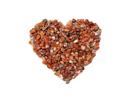 Natural tumbled minerals - Chalcedony - red agate 5-7 mm
