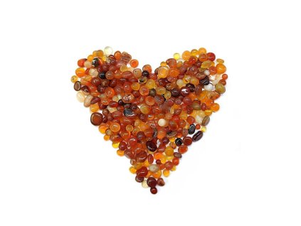 Přírodní tromlované minerály – Karneol 5–7 mm