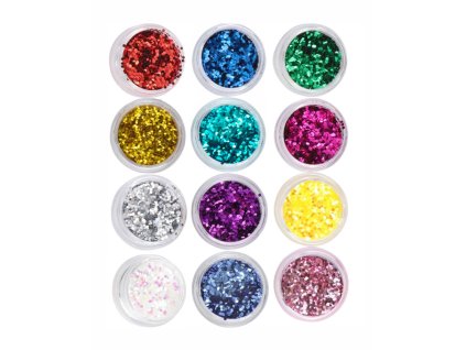 3721 trpytky glitrove velke sada 12 barev