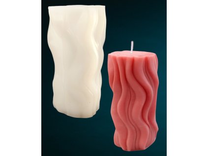 Silikónová forma na sviečku – valec s vlnou