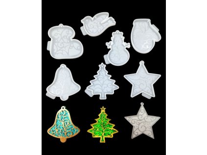 Silicone molds for epoxy resin - ornaments with a pattern