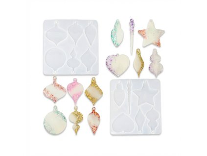 Silikonové formy – sady vánočních ozdob