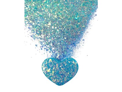 Holografické glitrové třpytky do pryskyřice 10 g – světle modré