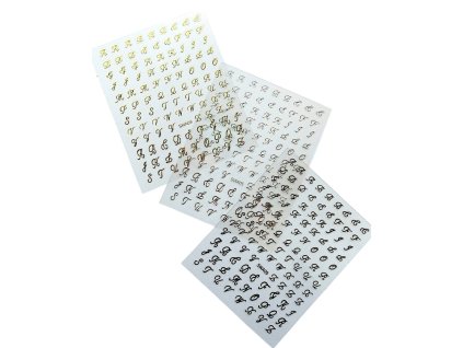 Resin stickers - writing letters