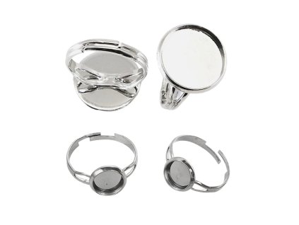 Kovové lůžko na prstýnek stříbrné