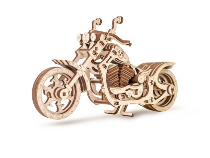 Dřevěná 3D stavebnice —  motorka Cruiser