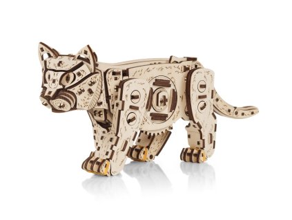 Dřevěná 3D stavebnice — kočka