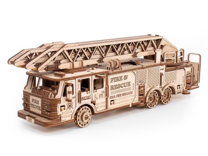 Dřevěná 3D stavebnice — Hasičský vůz