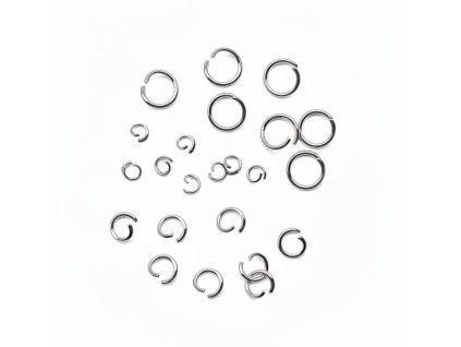 Spojovací kroužky stříbrné